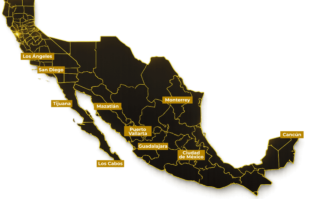 Mapa de Cobertura Geográfica en México